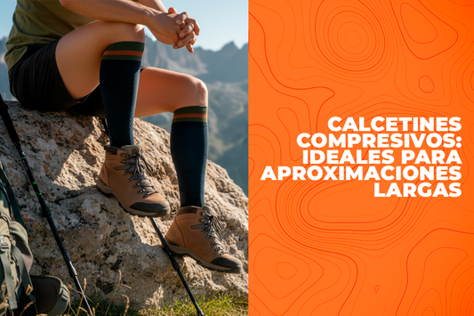 Calcetines compresivos técnicos para trekking y aproximaciones largas en montaña