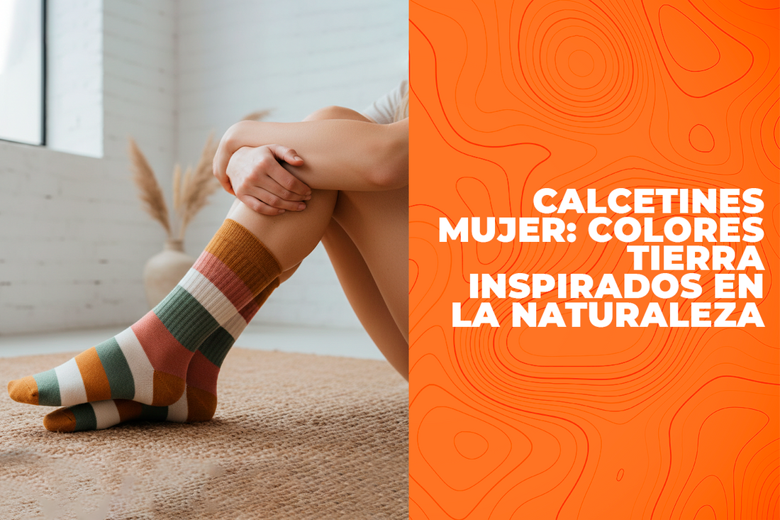 Calcetines de mujer en colores tierra inspirados en paisajes naturales