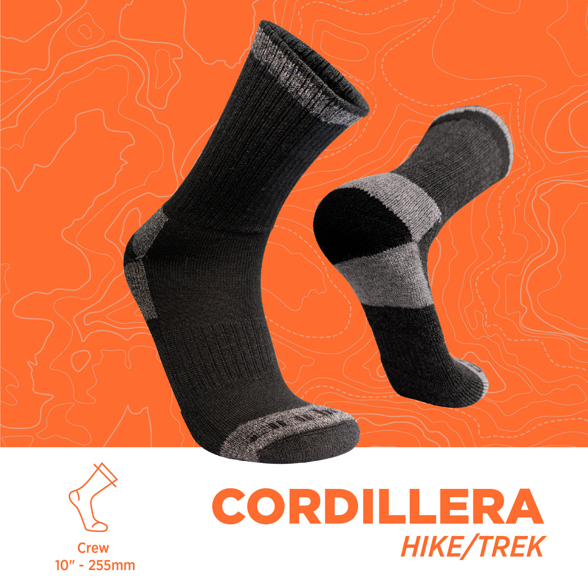 Cordillera | Calcetines de Trekking - Charcoal / S