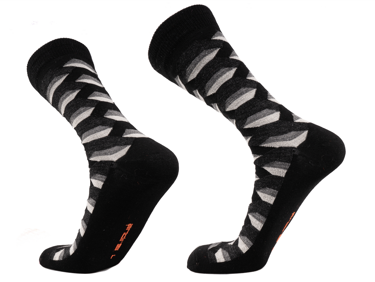 Hexagon | Calcetines de Vestir de Alpaca, Merino y Bambu - Negro / S