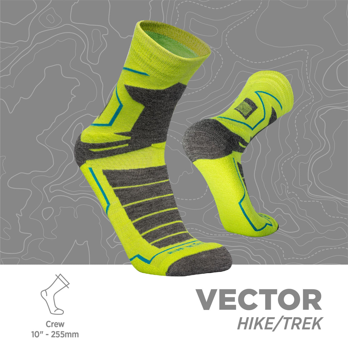VECTOR Calcetines Térmicos Merino, Alpaca Premium y Bambu - Neon Yellow / M