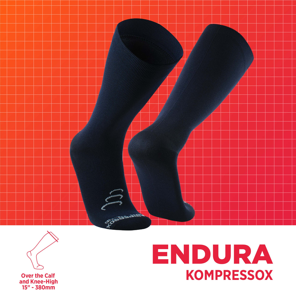 ENDURA Calcetines de Compresion 20-30 mmHg - Azul Marino / S/M